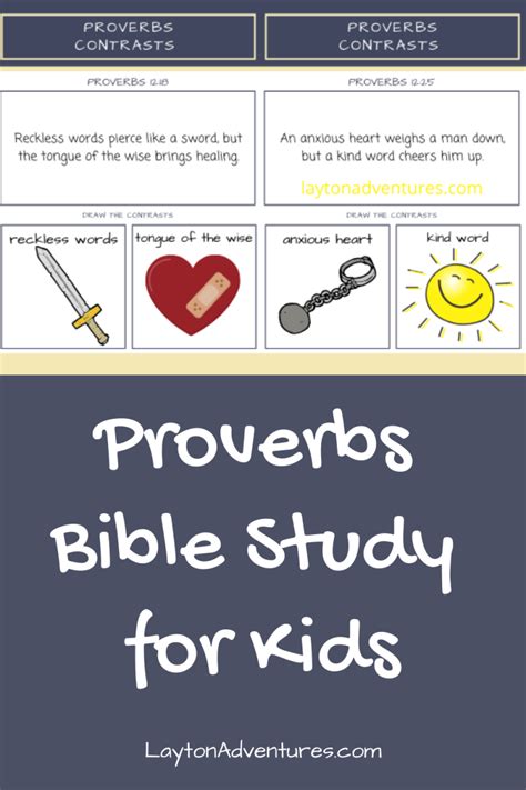 Proverbs Bible Study Printable